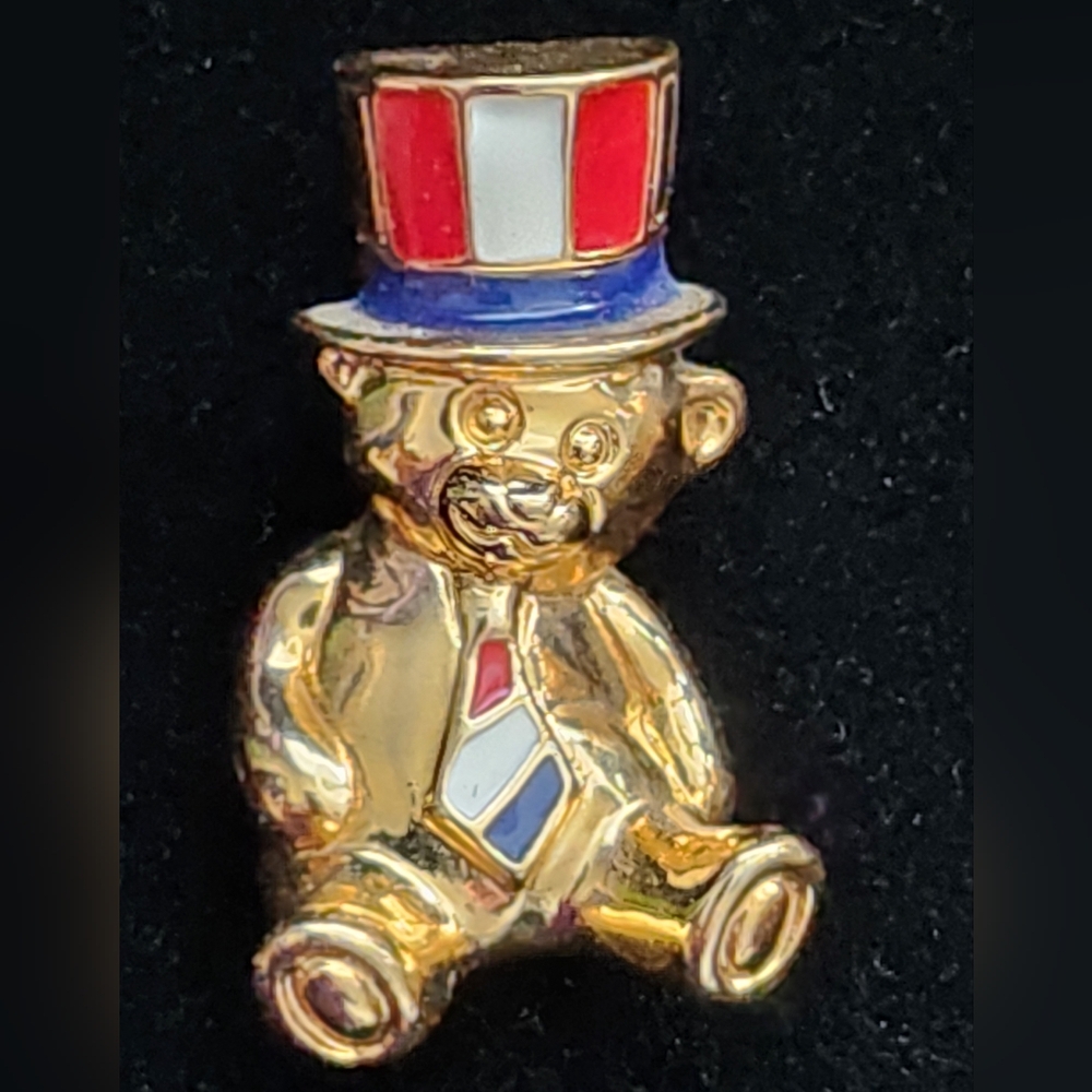 Avon Patriotic Pin Brooch Gold Tone - Picture 6 of 9
